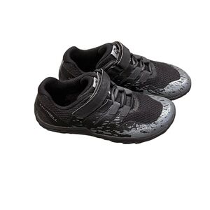 Like New, Merrell Kids Black and Gray Trail Glove Sneakers, Size 1